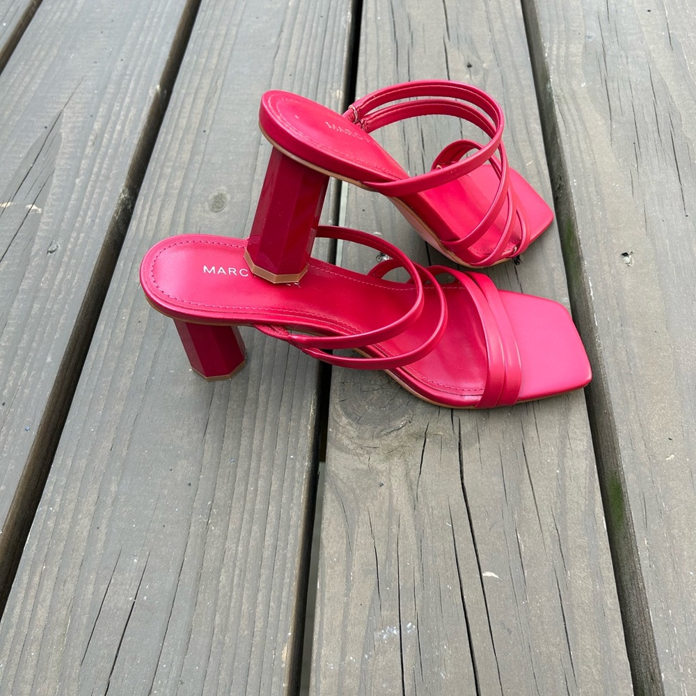 Marc Fisher Kristen Red heeled sandals NWOT🇺🇸